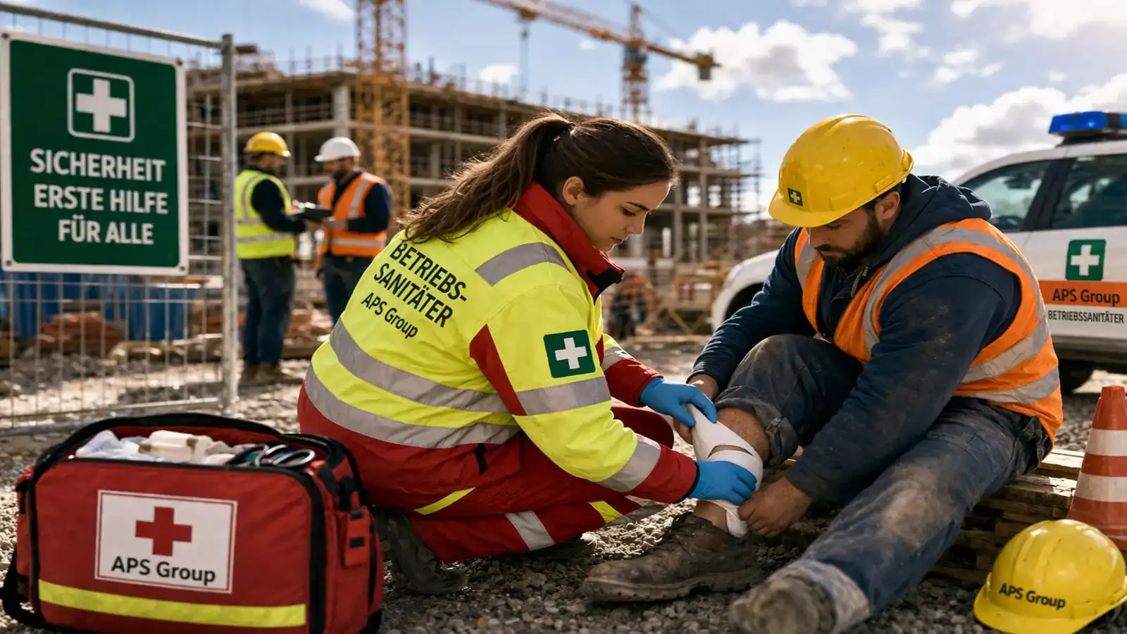Erste Hilfe durch Betriebssanitäter in Wuppertal