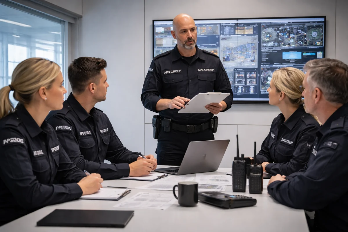 Brandwache Teambesprechung in Deutschland