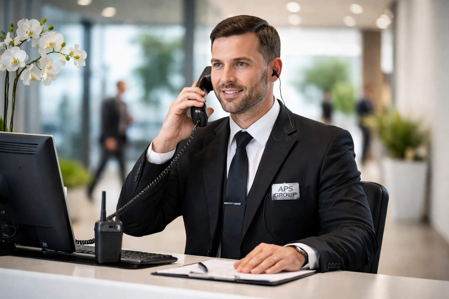 Empfangsdienst in Stutensee durch APS Group für Unternehmen, Bürogebäude und professionelle Besucherbereiche