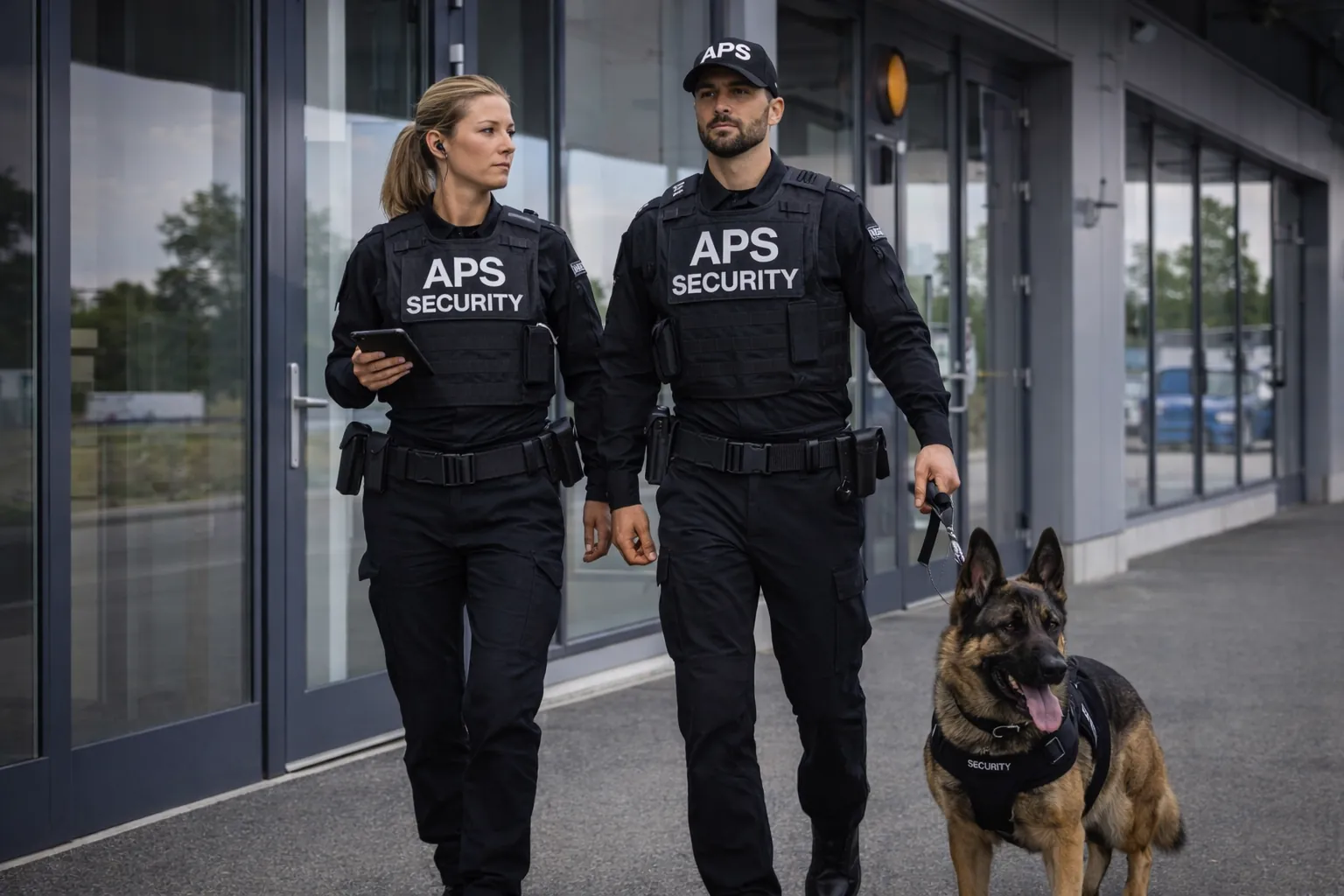 Kontrollgang im Objektschutz in Köln