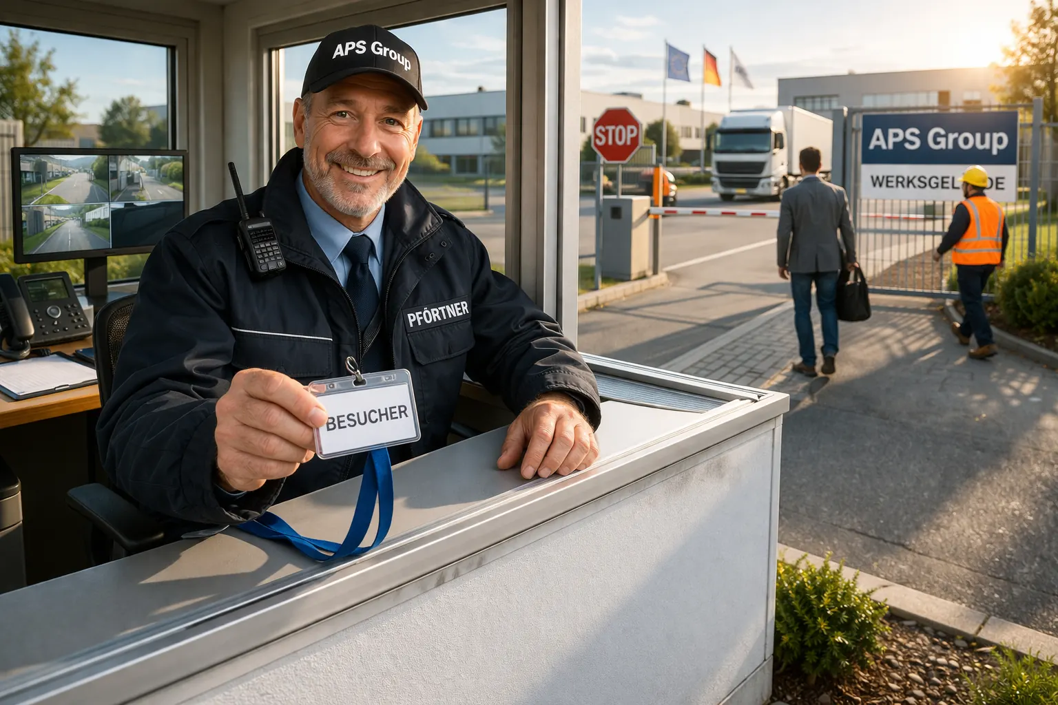 Pförtner in Wuppertal durch APS Group für geregelte Eingänge, Zufahrten und Zugangskontrolle