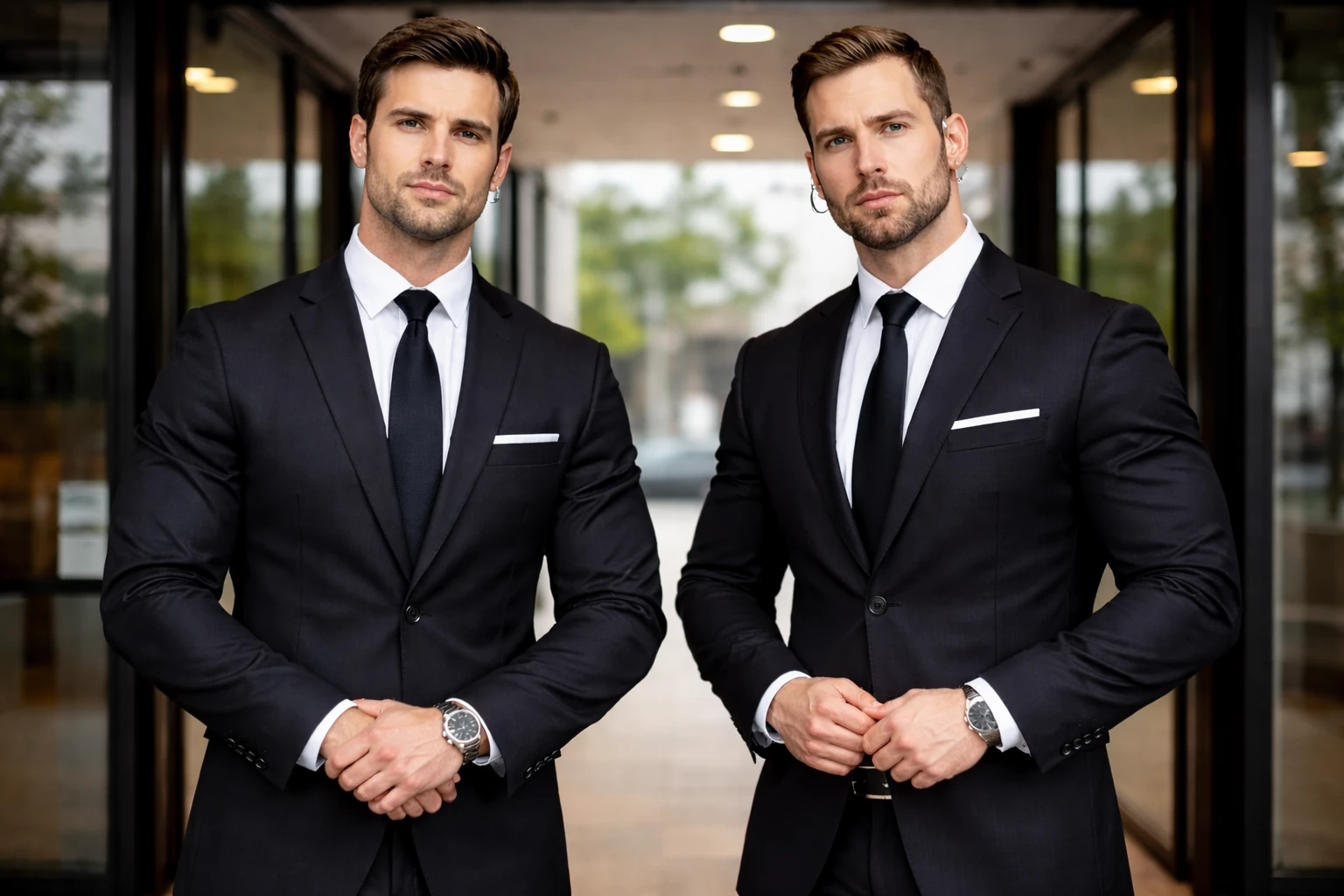 Doorman in Dresden von APS Group vor Eingangsbereich mit professioneller Präsenz